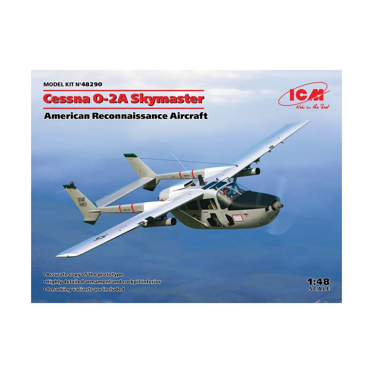 Cessna O-2A Skymaster,American Reconnaissance Aircraft - ICM 48290