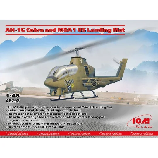 AH-1G Cobra and M8A1 US Landing Mat LIMITED EDITION!, 1/48 - ICM 48298