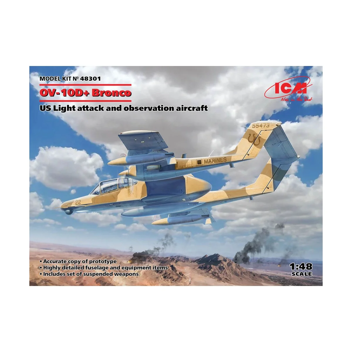 OV-10D+ Bronco, US Attack Aircraft - ICM 48301
