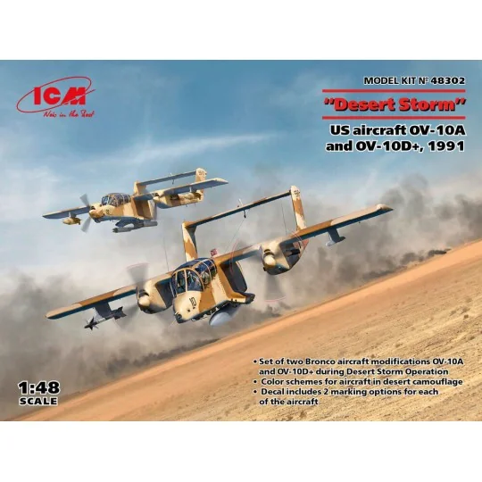 'Desert Storm'. US aircraft OV-10A and OV-10D+, 1991, 1/48 - ICM 48302 'Desert Storm'. US aircraft OV-10A and OV-10D+, 1991, 1/48 - ICM 48302