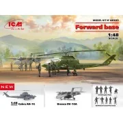 Forward base Cobra AH-1G+Bronco OV-10A w.US Pilots&Ground Person a....
