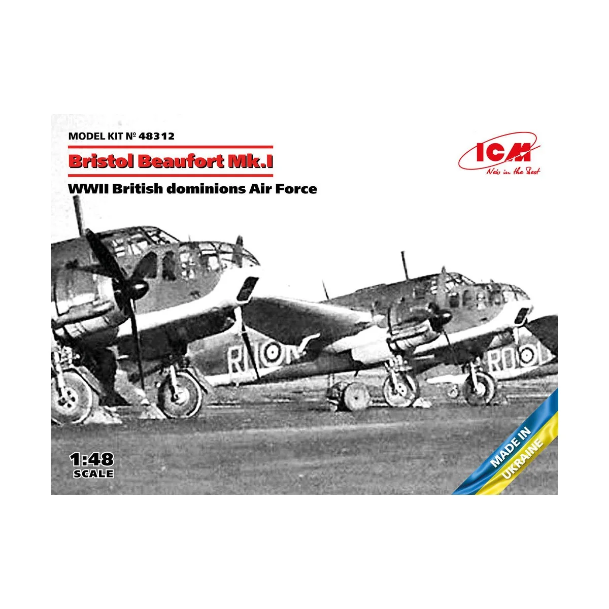 Bristol Beaufort Mk.I, WWII British dominions Air Force, 1/48 - ICM...