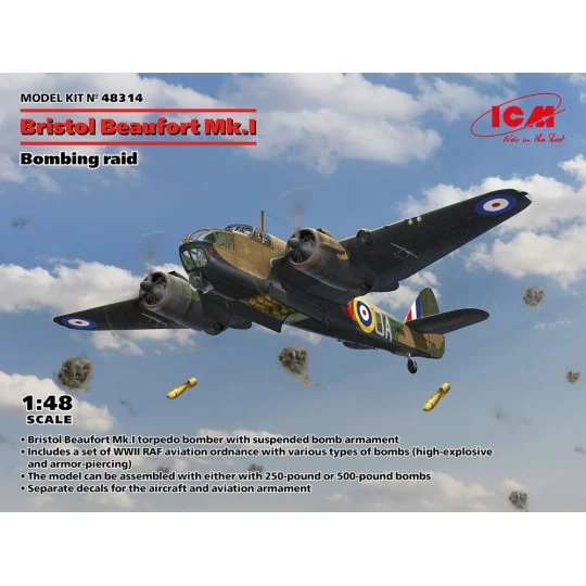 Bristol Beaufort Mk.I. Bombing raid - ICM 48314
