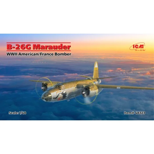 B-26G Marauder, WWII American/France Bomber, 1/48 - ICM 48323