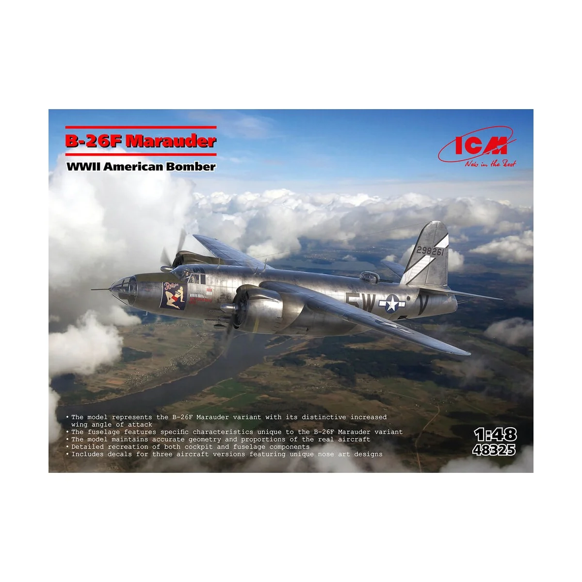 B-26F Marauder, WWII American Bomber, 1/48 - ICM 48325