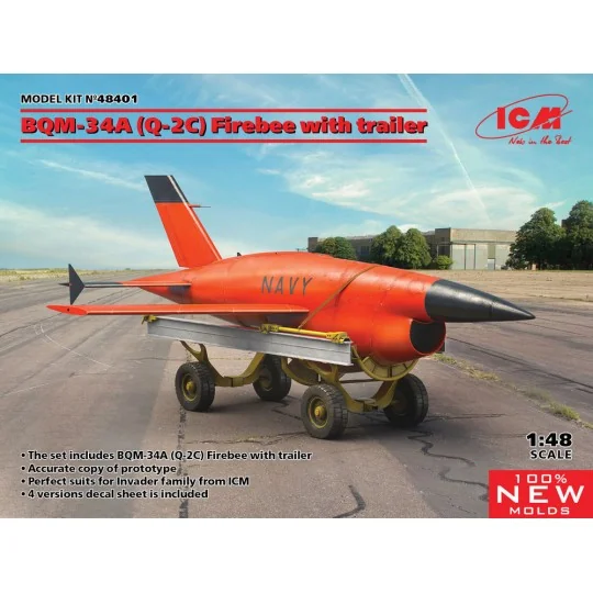 BQM-34A (Q-2C) Firebee with trailer (1 airplane and trailer), 1/48 ... BQM-34A (Q-2C) Firebee with trailer (1 airplane and trailer), 1/48 ...