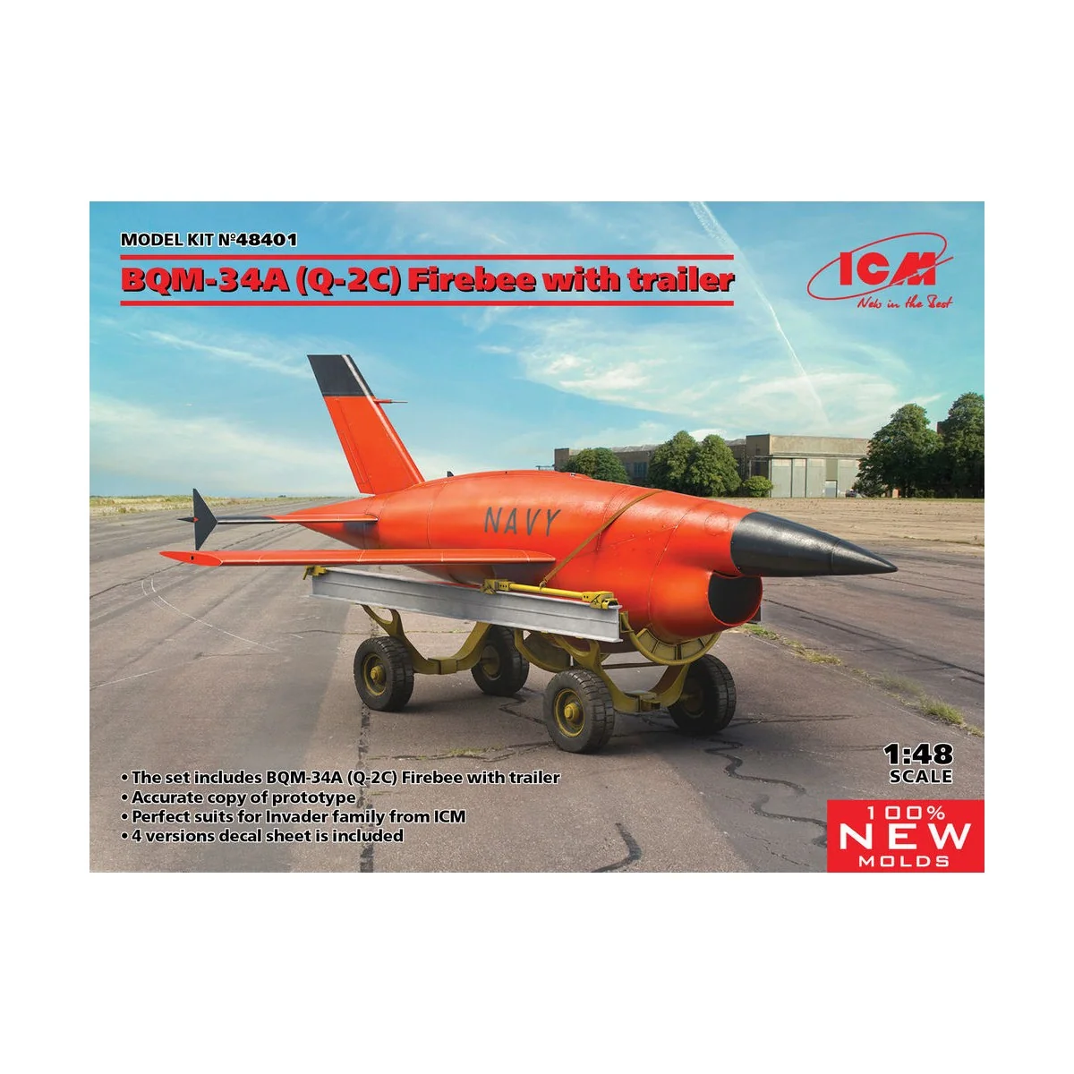BQM-34A (Q-2C) Firebee with trailer (1 airplane and trailer) - ICM ...