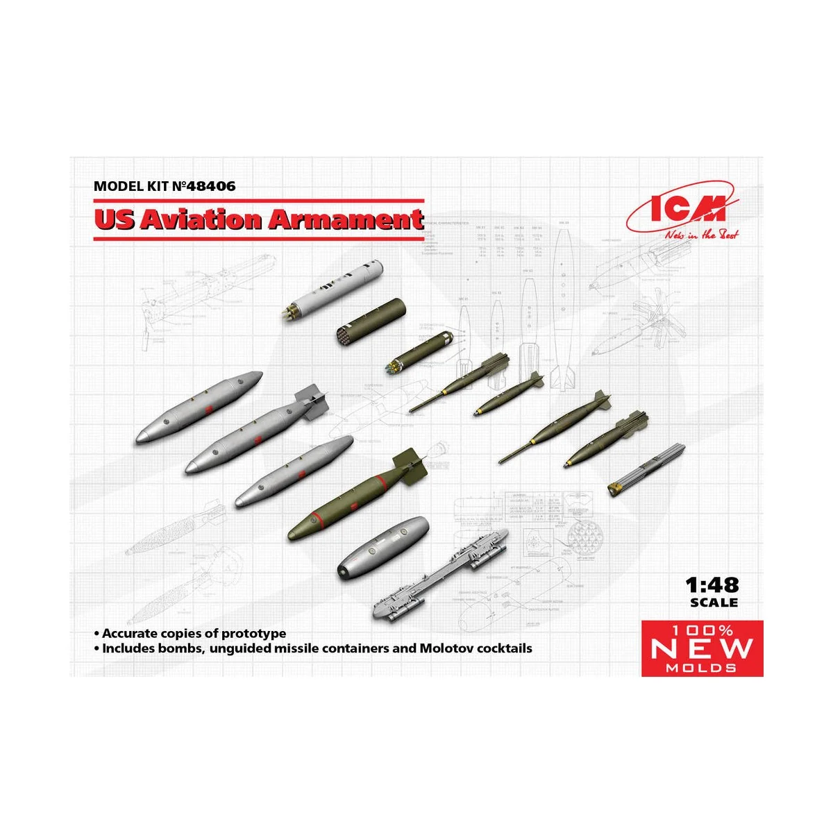 US Aviation Armament (100% new molds) - ICM 48406