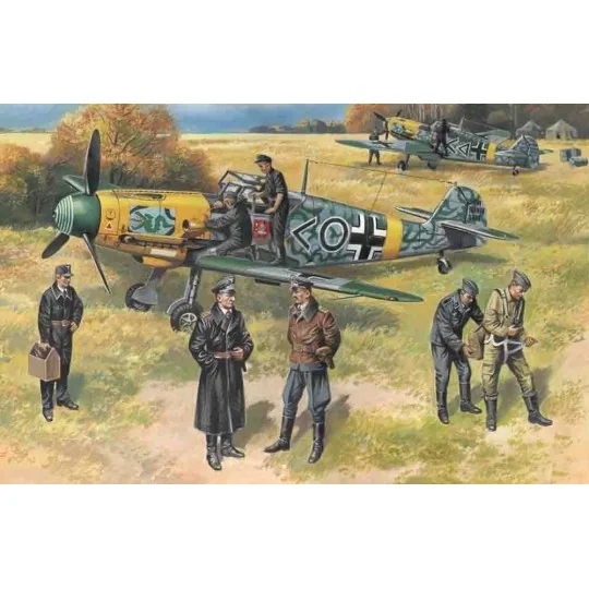 Bf 109F-2 with German Pilots and Ground Personnel, 1/48 - ICM 48803 Bf 109F-2 with German Pilots and Ground Personnel, 1/48 - ICM 48803