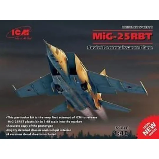 MiG-25 RBT, Soviet Reconnaissance Plane (100% new molds), 1/48 - IC... MiG-25 RBT, Soviet Reconnaissance Plane (100% new molds), 1/48 - IC...