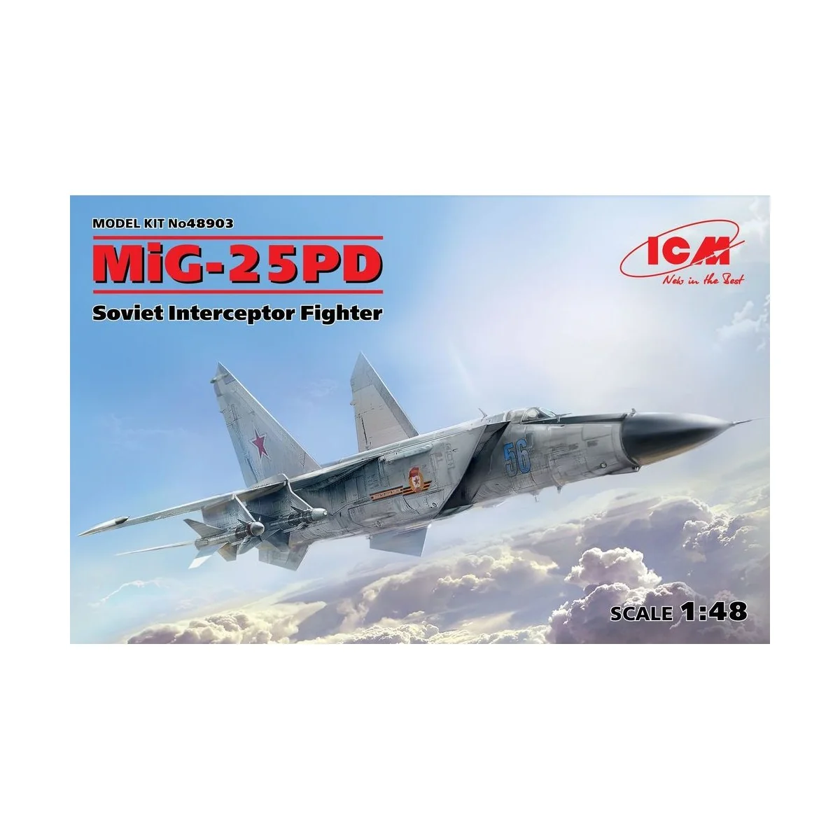 MiG-25 PD, Soviet Interceptor Fighter, 1/48 - ICM 48903