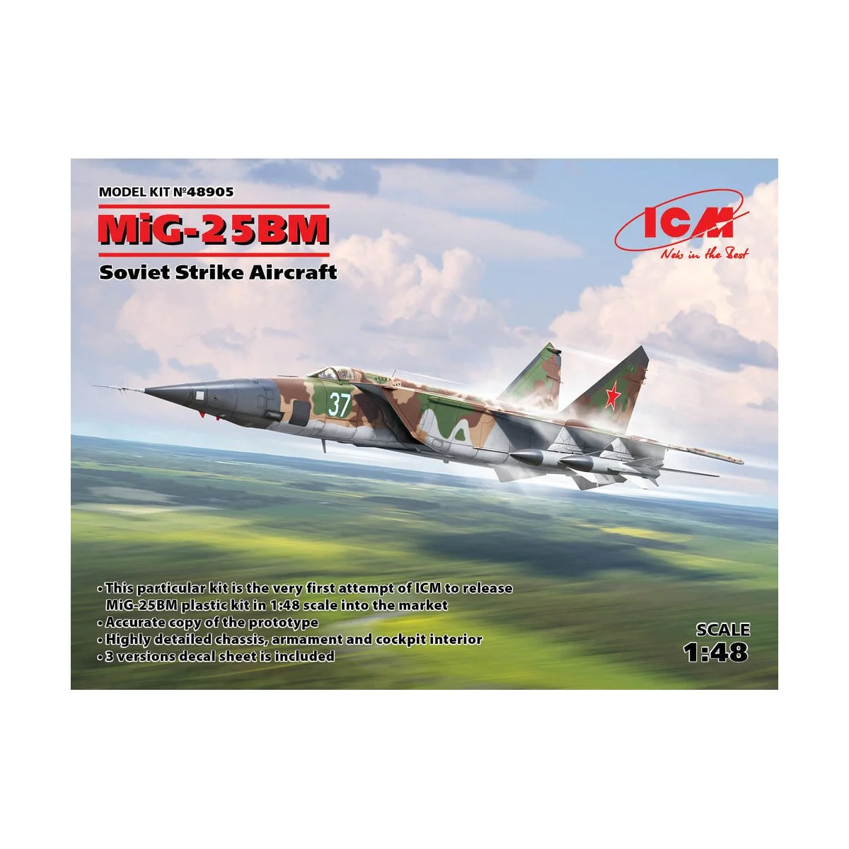 MiG-25 BM, Soviet Strike Aircraft, 1/48 - ICM 48905
