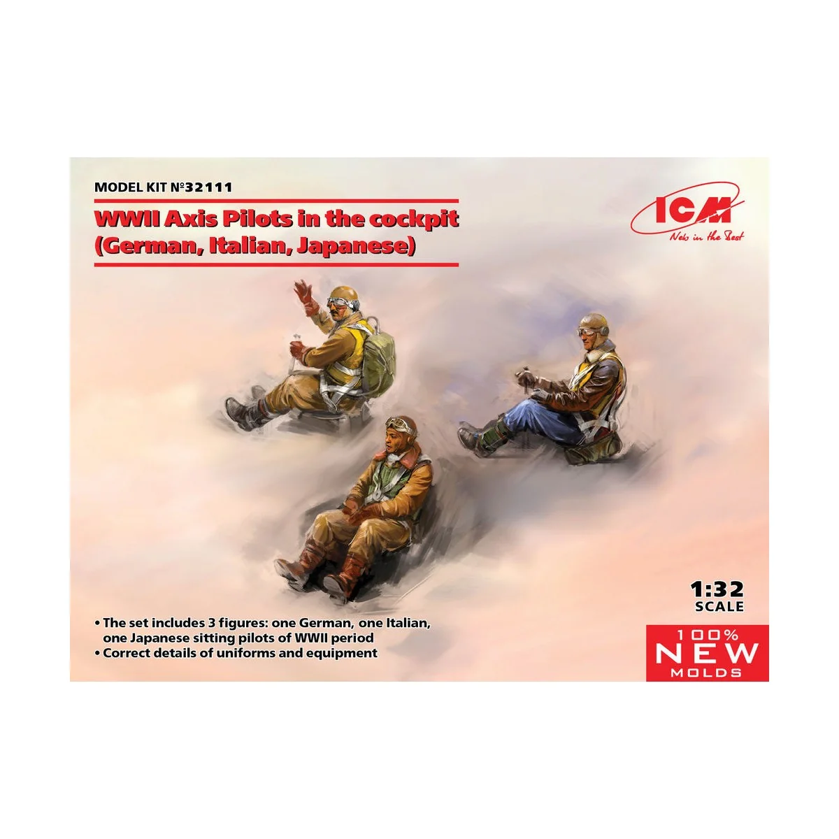 WWII Axis Pilots in the cockpit (German, Italian, Japanese) (100% n...