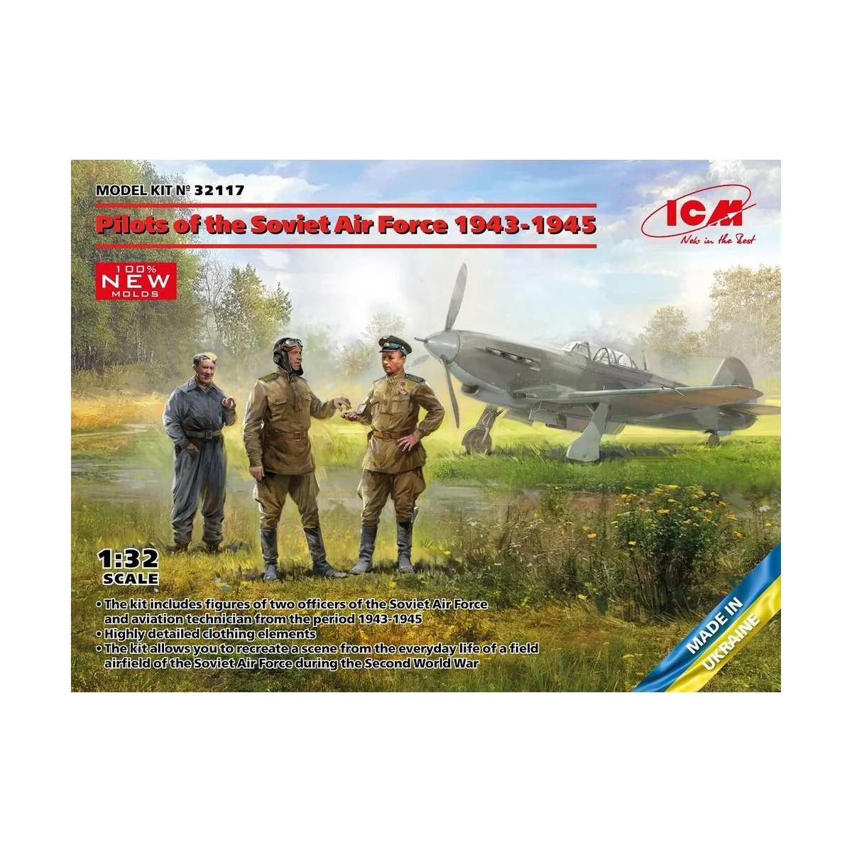 Pilots of the Soviet Air Force 1943-1945, 1/32 - ICM 32117 Pilots of the Soviet Air Force 1943-1945, 1/32 - ICM 32117