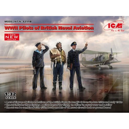 WWII Pilots of British Naval Aviation (100% new molds) - ICM 32118