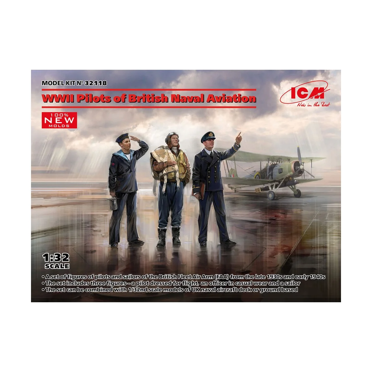 WWII Pilots of British Naval Aviation (100% new molds) - ICM 32118