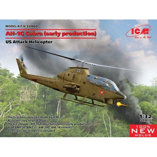 AH-1G Cobra (early production), US Attack Helicopter (100% new mold... AH-1G Cobra (early production), US Attack Helicopter (100% new mold...