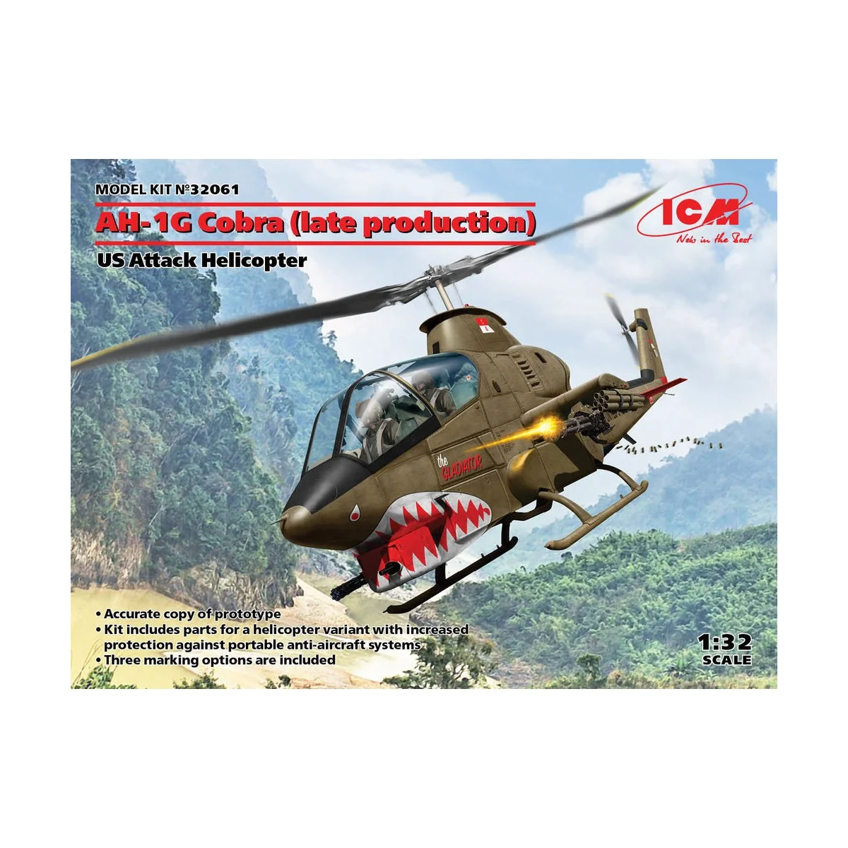 AH-1G Cobra (late production), US Attack Helicopter, 1/32 - ICM 32061 AH-1G Cobra (late production), US Attack Helicopter, 1/32 - ICM 32061