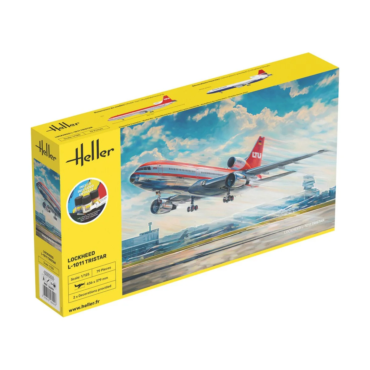 STARTER KIT Lockheed L-1011 Tristar, 1/125 - Heller 56451 STARTER KIT Lockheed L-1011 Tristar, 1/125 - Heller 56451
