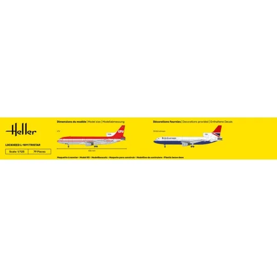 STARTER KIT Lockheed L-1011 Tristar, 1/125 - Heller 56451 STARTER KIT Lockheed L-1011 Tristar, 1/125 - Heller 56451