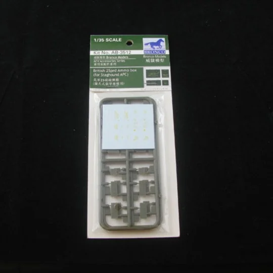 WWII British 25prd ammo box set - Bronco Models AB3512