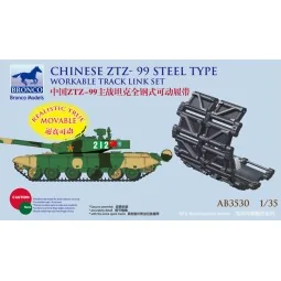 Chinese ZTZ-99 Steel Type Workable Track Set - Bronco Models AB3530