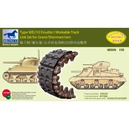 Sherman Double I Workable Track Link Set - Bronco Models AB3543