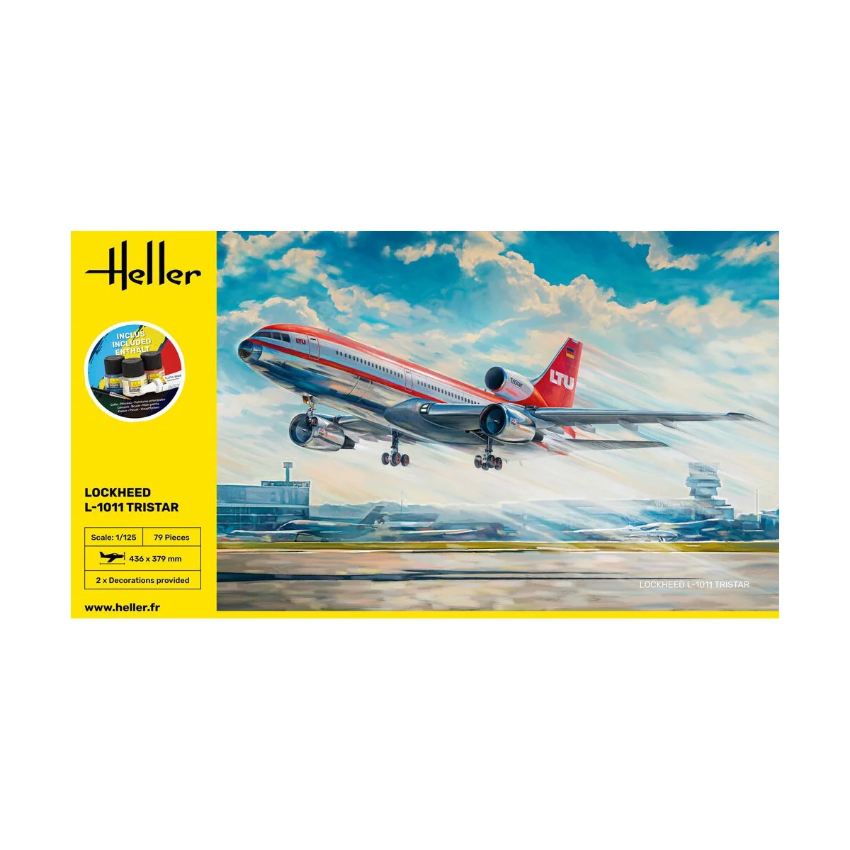 STARTER KIT Lockheed L-1011 Tristar, 1/125 - Heller 56451 STARTER KIT Lockheed L-1011 Tristar, 1/125 - Heller 56451