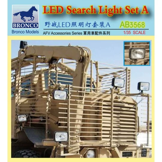 LED Search Light Set A. - Bronco Models AB3568