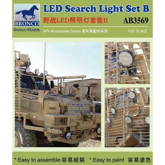 LED Search Light Set B., 1/35 - Bronco Models AB3569 LED Search Light Set B., 1/35 - Bronco Models AB3569