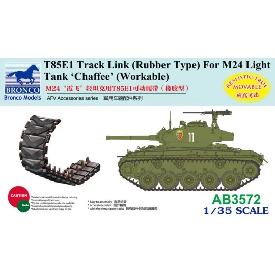 T85E1 Track Link (Rubber Type) For M24 Light Tank Chaffee (Workable...