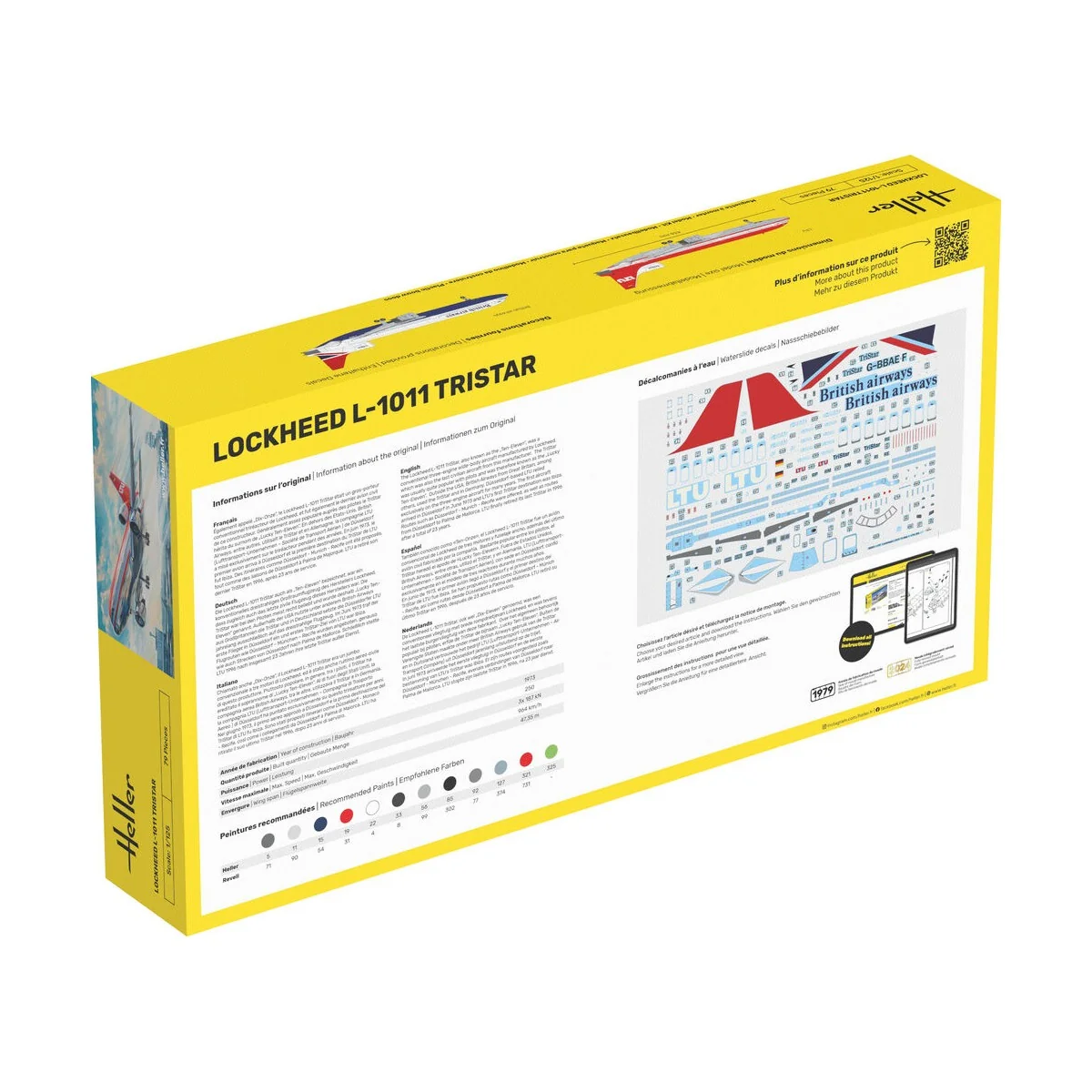 STARTER KIT Lockheed L-1011 Tristar, 1/125 - Heller 56451 STARTER KIT Lockheed L-1011 Tristar, 1/125 - Heller 56451