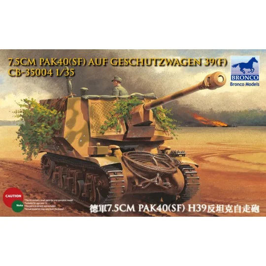 7.5cm Pak40(Sf) auf Geschutzwagen 39H(f), 1/35 - Bronco Models CB35004