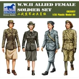 W.W.II Allied Female Soldier Set(4 Figur - Bronco Models CB35037
