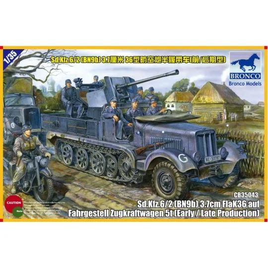 Sd.kfz 6/2 5t 3.7cm Flak36 half-trackBN9 Early/Late Prod. - Bronco ...