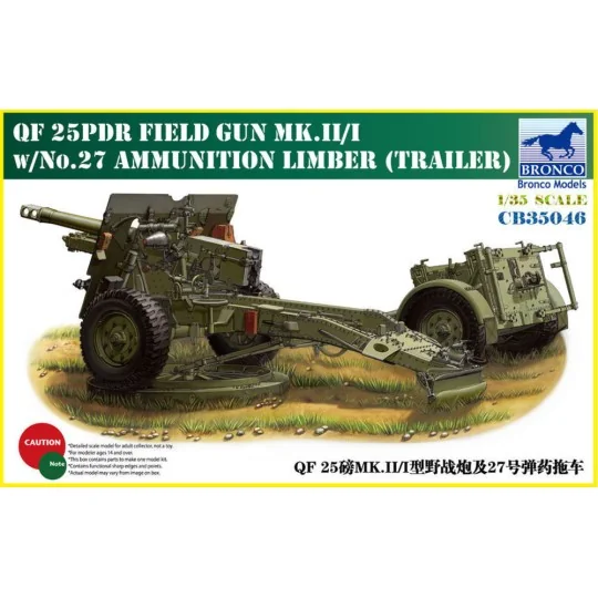 QF 25pdr Field Gun Mk.II/I, 1/35 - Bronco Models CB35046
