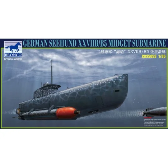 German Seehund XXVII B/B5 Midget Submarine (2 options in 1), 1/35 -...