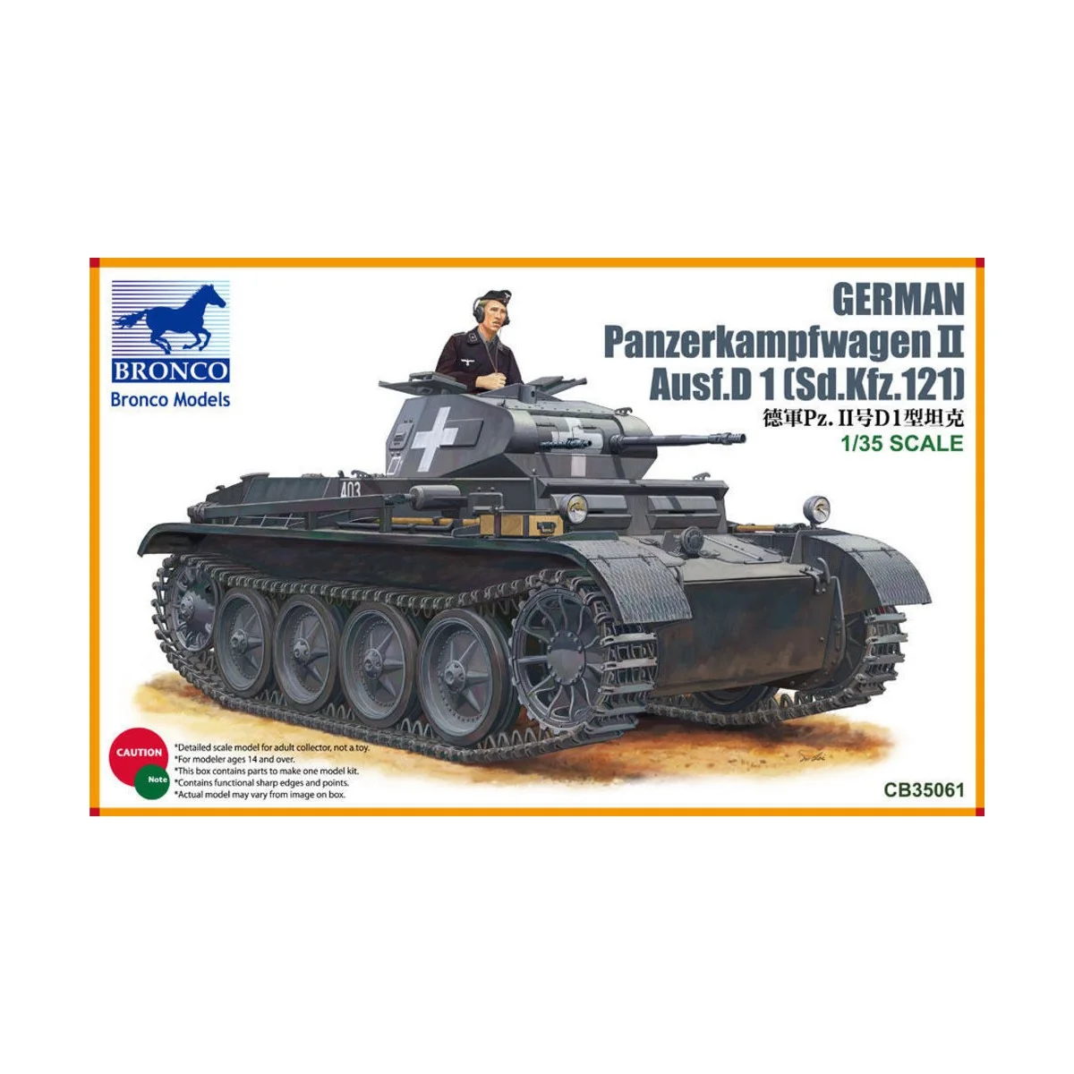 PanzerKampfwagen II Ausf D1 - Bronco Models CB35061