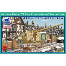 German 88mm L71 Flak 41 Anti-Aircraft Gun w/Crew - Bronco Models CB...