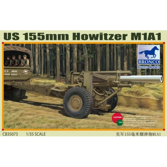 US M1A1 155mm Howitzer (WWII), 1/35 - Bronco Models CB35073