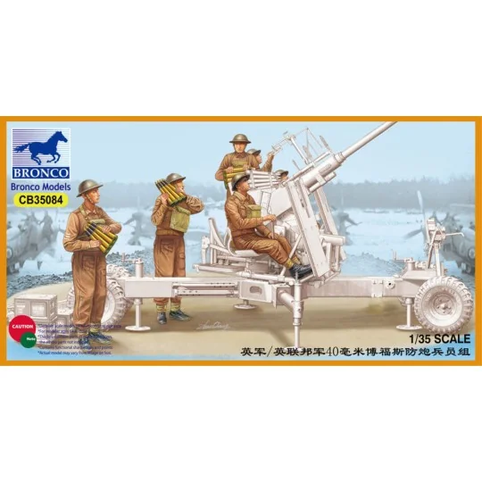 British/Commonwealth Bofors Gun crew set, 1/35 - Bronco Models CB35084