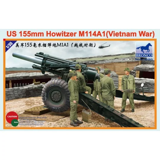 US 155mm Howitzer M114A1 (Vietnam War) - Bronco Models CB35102