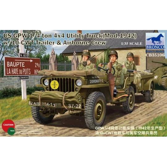 GPW 1/4 ton 4x4 Utility Track Mod.1942 w/10-CWT & Airborne Crew - B...