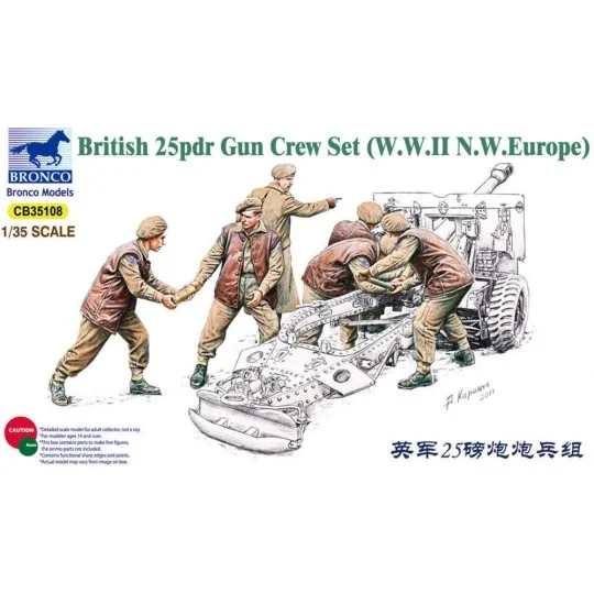 25pdr Gun Crew Set, 1/35 - Bronco Models CB35108 25pdr Gun Crew Set, 1/35 - Bronco Models CB35108