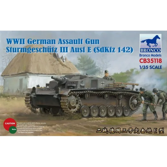 WWII German Assault Gun Sturmgeschütz III Ausf E (SdKfz 142), 1/35 ...