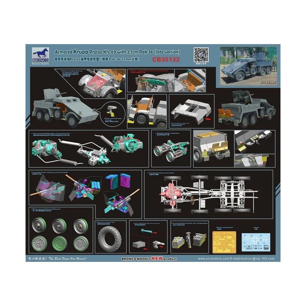 Armored Krupp Protze Kfz.69 with 3.7cm Pak 36 (late version), 1/35 ... Armored Krupp Protze Kfz.69 with 3.7cm Pak 36 (late version), 1/35 ...