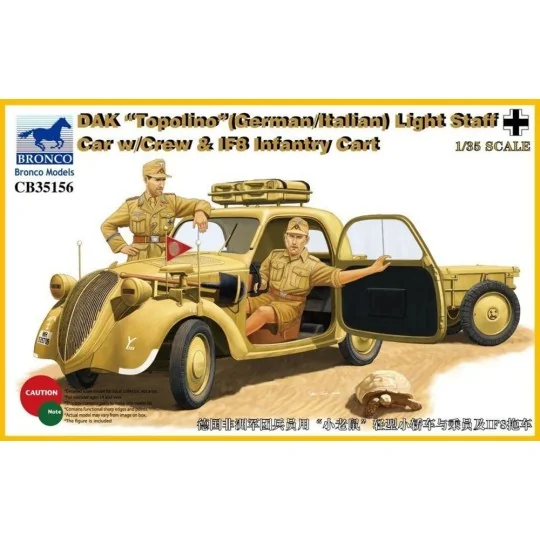 DAK Topolino (German-Italian)Light Staff Car w/Crew & IF8 Intantry ...