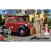 Italian Light Civilian Car (Hard Top) w/Lady & Girl, 1/35 - Bronco ...