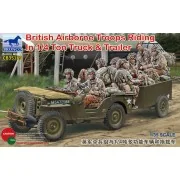 British Airborne Troops Riding In 1/4Ton Truck & Trailer, 1/35 - Br...