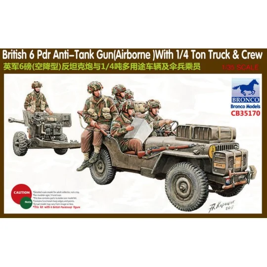6 Pdr Anti-Tank Gun(Airborne)With 1/4Ton, 1/35 - Bronco Models CB35170 6 Pdr Anti-Tank Gun(Airborne)With 1/4Ton, 1/35 - Bronco Models CB35170